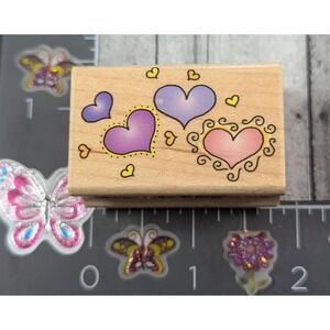 Hero Arts Heart Border Swirl C1151 Rubber Stamp Wood #C22